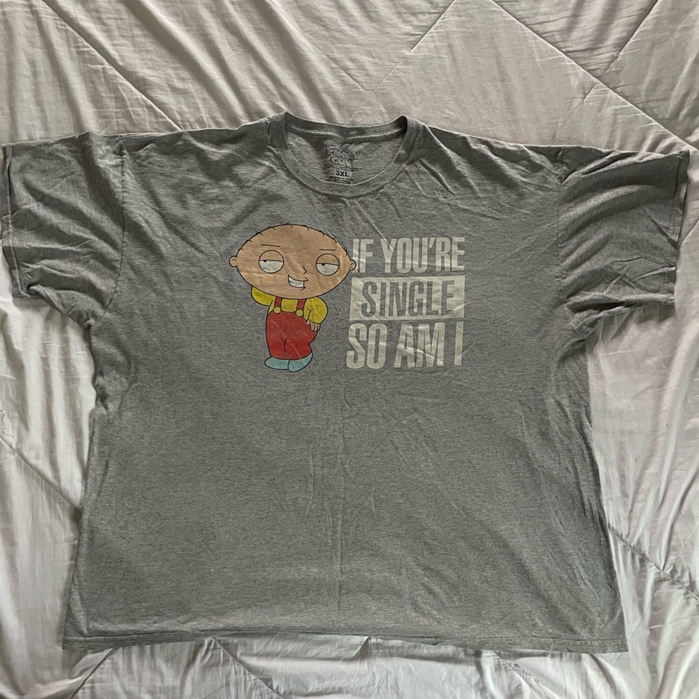 Gray Short Sleeve Tee with Graphic Design